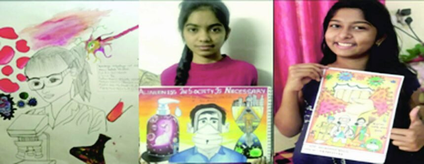 Initiative of Maa Sharda Samarthi Charitable Trust: painting competition organized on Corona