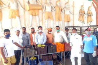 Mishal of service: Distribution of fruits and cold nuts to migrant laborers for 9 consecutive days
