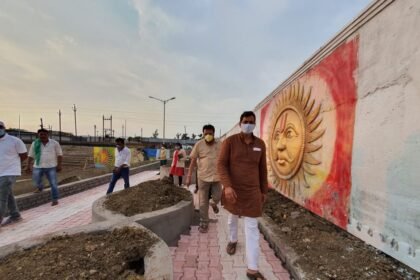 Bapu Nagar pond of Khursipar is changing the picture, will be attractive like Marine Drive