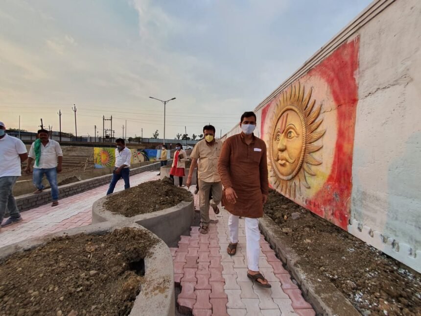 Bapu Nagar pond of Khursipar is changing the picture, will be attractive like Marine Drive