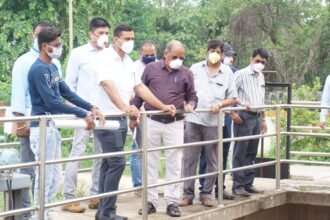 Mayor inspects 66 MLD filter plant under construction