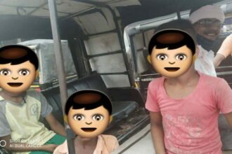 Child line handed over family to 3 children from begging by carrying out rescue campaign