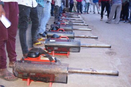 Corporation to shed dengue to eliminate dengue in Santoshi Para: 22 handsets fogging machine