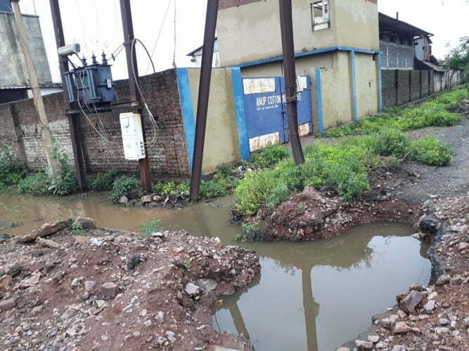 The condition of the industrial area deteriorated in the initial rain itself