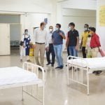 Preparation of more than 750 bed covid care center in final condition