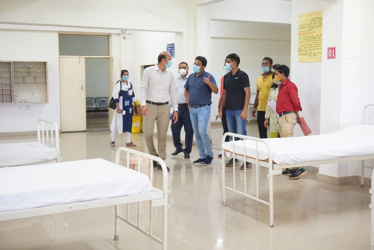Preparation of more than 750 bed covid care center in final condition