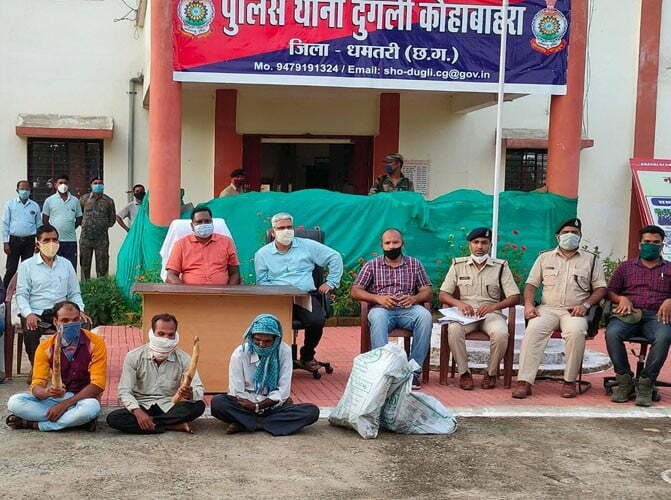 Five years ago, the elephant was cut into two pieces and buried