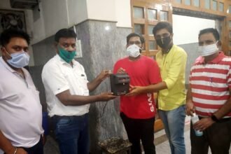 Students made automatic sanitizer dispensing machine