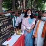 MP Saroj performed bhumi pujan to build garden