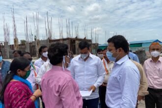 Sarva Samaj Mangal Bhavan being prepared in Kemp area