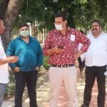 Sector-1 garden beds are adorned with medicines and flower plants