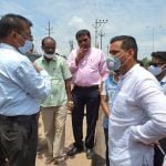 Mayor Devendra Yadav inspects Canal Road