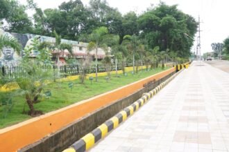 beautification of the road near Ganesh Mandir situated in Sector 5