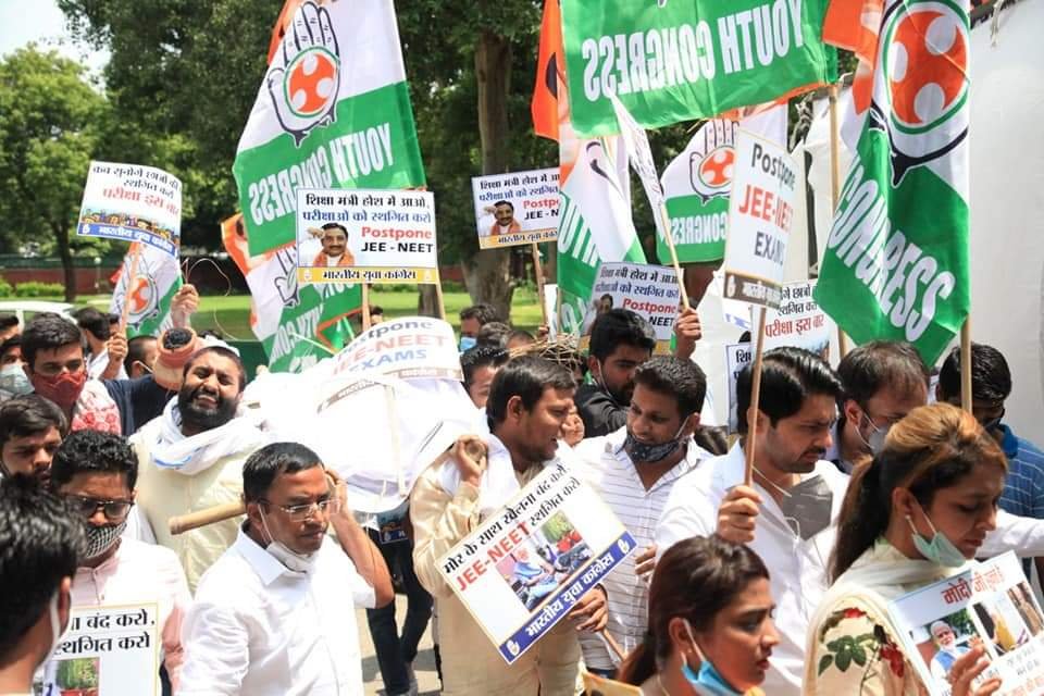 Youth Congress will descend on the road tomorrow to demand for advancing NEET, JEE exam