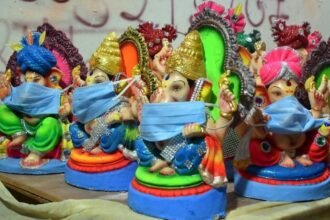 Ganesh Chaturthi became the first dumbfounded due to Corona crisis… .no public program…. Nor any big tableau