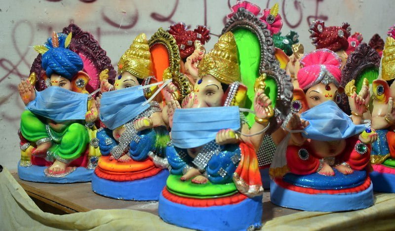 Ganesh Chaturthi became the first dumbfounded due to Corona crisis… .no public program…. Nor any big tableau