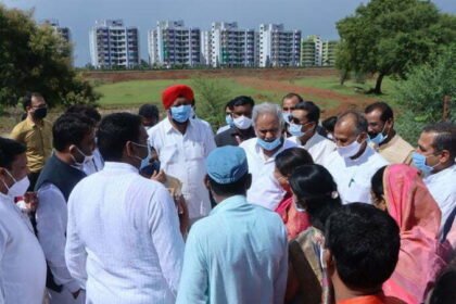 The CM and the Speaker visited Sector-24 of Nava Raipur