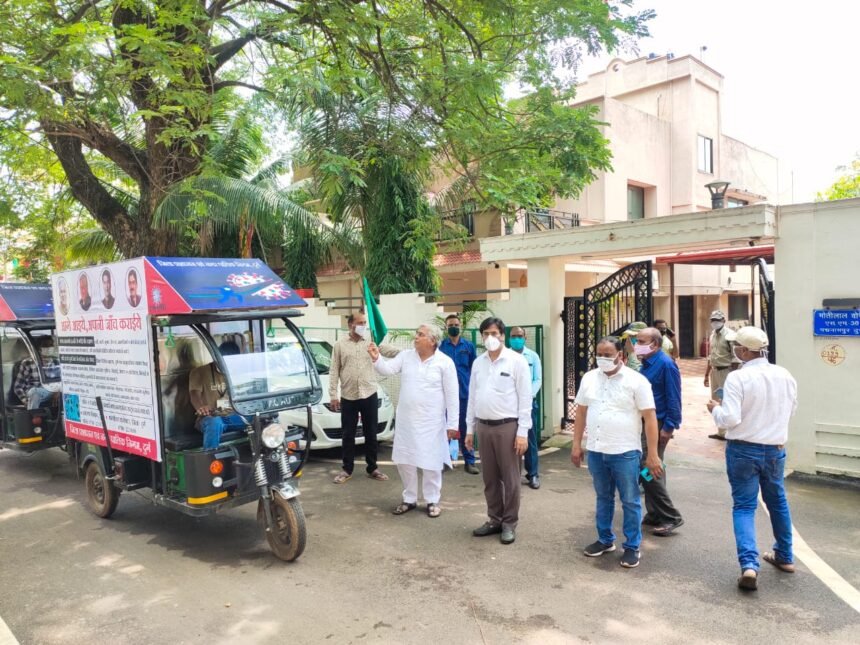 Corona Awareness Chariot will roam in every ward… .. The MLA and the Mayor flagged off the awareness chariot