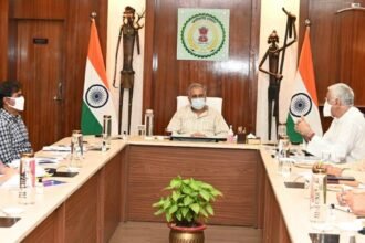 High level meeting with ministers and senior officials…. CM Baghel said