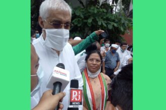 Opposition of Kisan Bill: Congress leaders' foot march to Raj Bhavan… District Congress Committee Bhilai workers led by Tulsi Sahu also joined