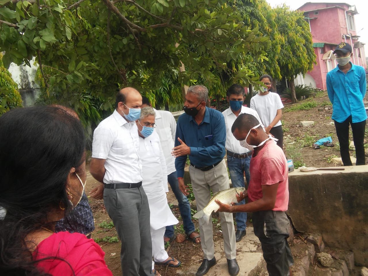 Farmers of the district who are rearing fish by organic method