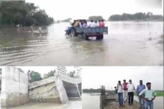 उद्घाटन से पहले ही बह गया पुल, ग्रामीणों ने निर्माण में लापरवाही का लगाया आरोप