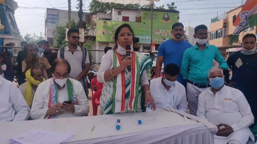 Ruckus over agriculture bill: Demonstration in Bhilai