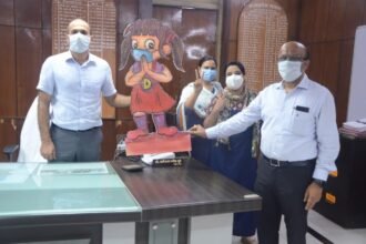 Little Durga took the responsibility of Corona awareness