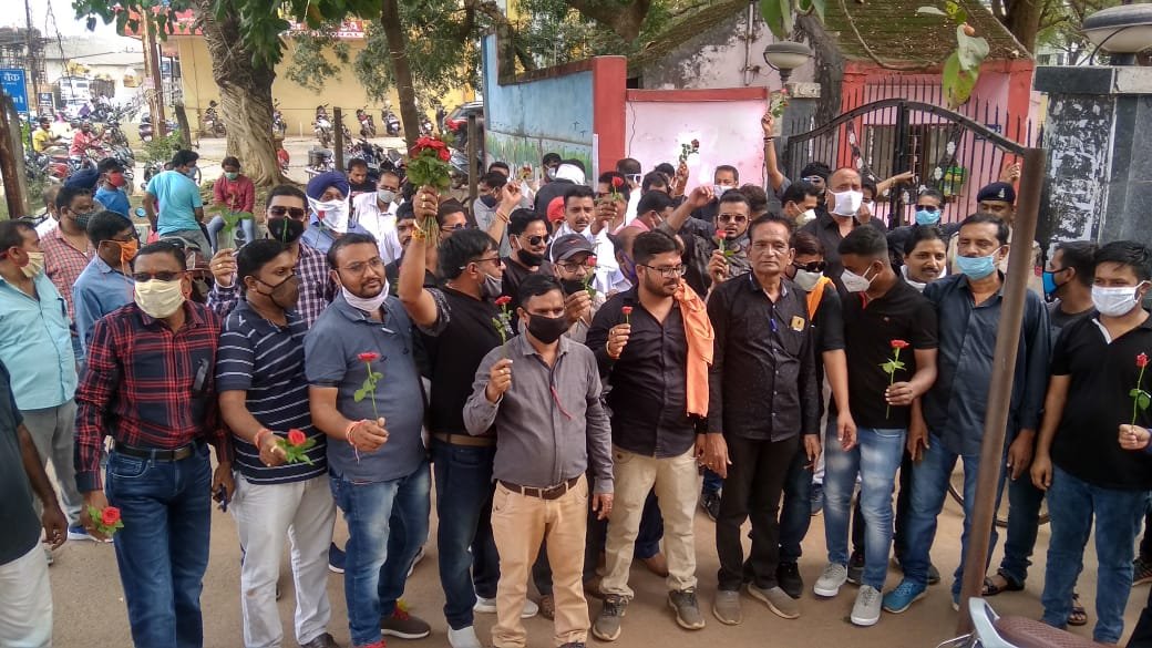 Strike of contractors in Bhilai Corporation