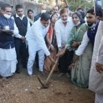 Minister in-charge performed Bhoomipujan in community building