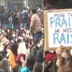 एम्स का नर्सिंग स्टाफ दूसरे दिन भी हड़ताल पर, कहा-मरीजों की सेवा न कर पाने का दुख लेकिन हम मजबूर