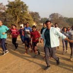 Training is being given to youth for army and police recruitment