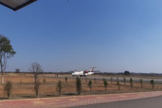 Testing flight arrived on the runway of Bilaspur Airport: Air service
