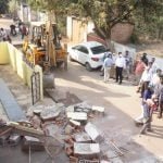 Major action of the corporation on encroachment… .Illegal construction