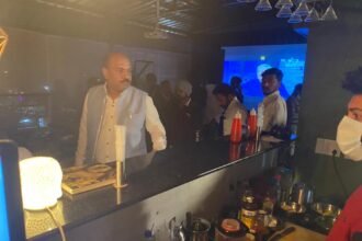 In the posh area of the city, a hookah bar was running under the cover of