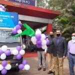 Corona awareness-chariot turned out to give information about corona prevention and