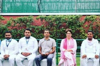 Bhilai National Congress leader Priyanka Gandhi met Mohammed Shahid