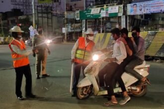 यातायात पुलिस दुर्ग द्वारा होली पर 154 वाहनों पर की गई कार्यवाही