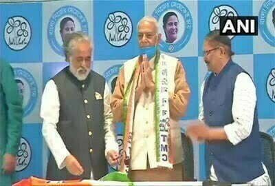 टीएमसी में शामिल हुए भाजपा नेता यशवंत सिन्हा, वाजपेयी सरकार में रह चुके मंत्री