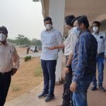 Chandulal Chandrakar and Shastri MLA Devendra Yadav arrived to inspect the hospital