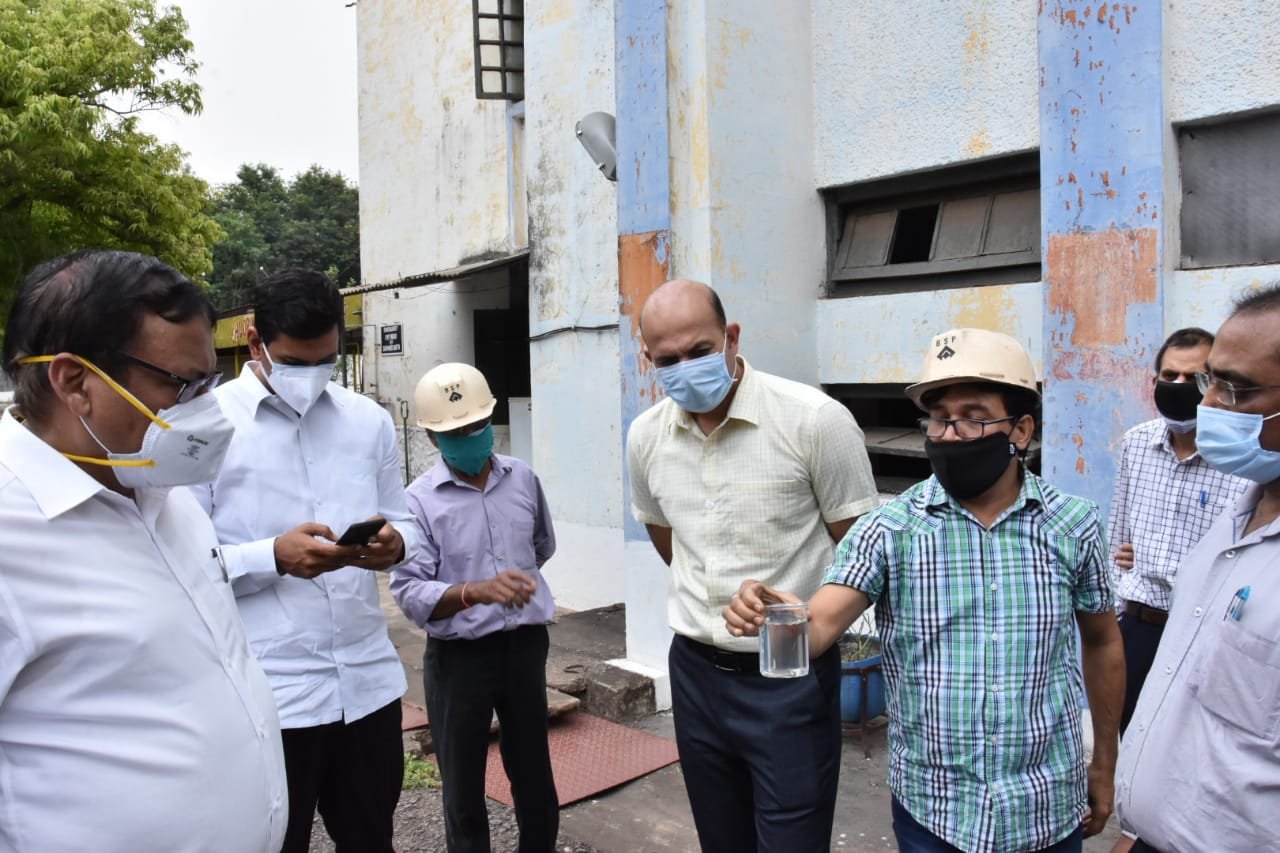 The collector gave strict instructions regarding clean drinking water in the township, said that the system should be improved in a week