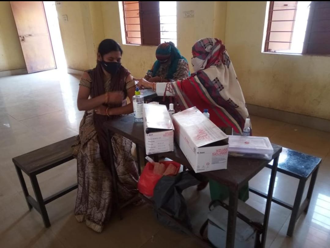On the first day of lockdown, people arrived at the nearest centers for vaccination