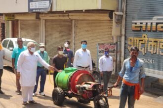 Defeating Corona In the third phase, morning sanitization…. Legislator Vora is helping the public by becoming a link between governance and administration