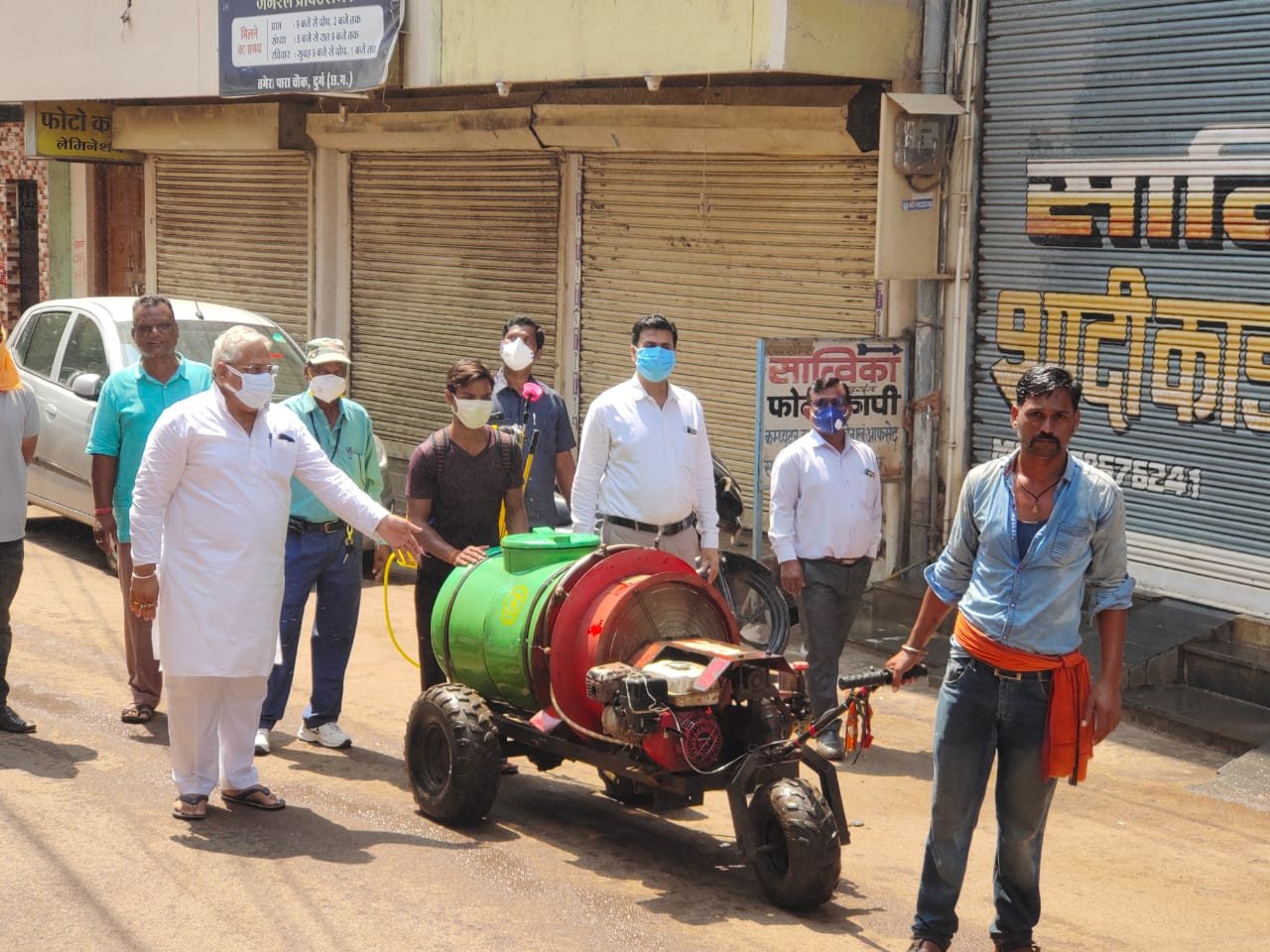 Defeating Corona In the third phase, morning sanitization…. Legislator Vora is helping the public by becoming a link between governance and administration