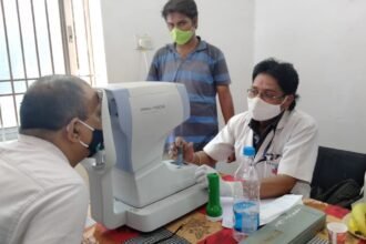 Senior citizens of police family got benefit in health camp... 60 people will get glasses