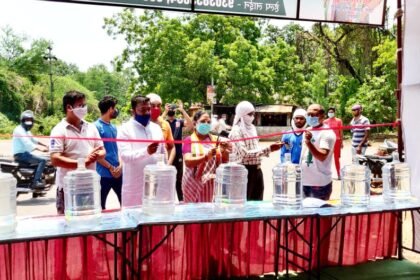 Third relief center started in Sector-1 for clean water... Bhilai District Congress President Tulsi Sahu inaugurated