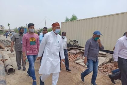 Home Minister Tamradhwaj Sahu inspected the construction works of Nava Chhattisgarh Sadan in Delhi