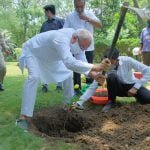 The Chief Minister planted a sapling of Harra and Char in his residence premises