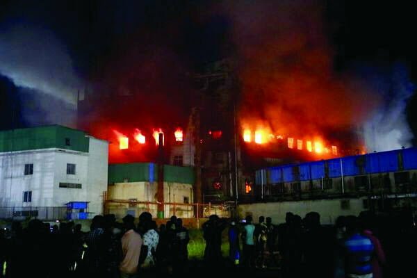 A massive fire broke out in a 6-storey factory in Dhaka, the capital of Bangladesh