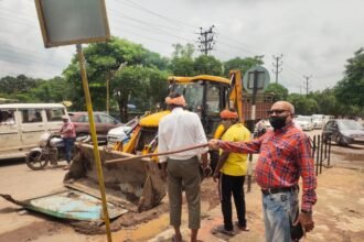 Strict on encroachment: Corporation removed encroachment from Gauravpath